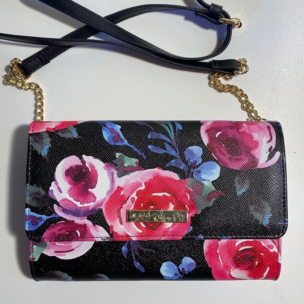 New Betsey Johnson floral Crossbody bag/ Wallet